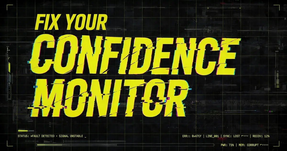 Title graphic reading "Fix Your Confidence Monitor"